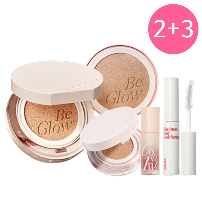 [2+3] ボリューム光彩 プロテイラー NEW ビグロー ボリューム クッション SPF42 PA+++ 13gx2（単品+おかわり）+ BEST ミニ3種 ビグロー ボリューム クッション ミニ&