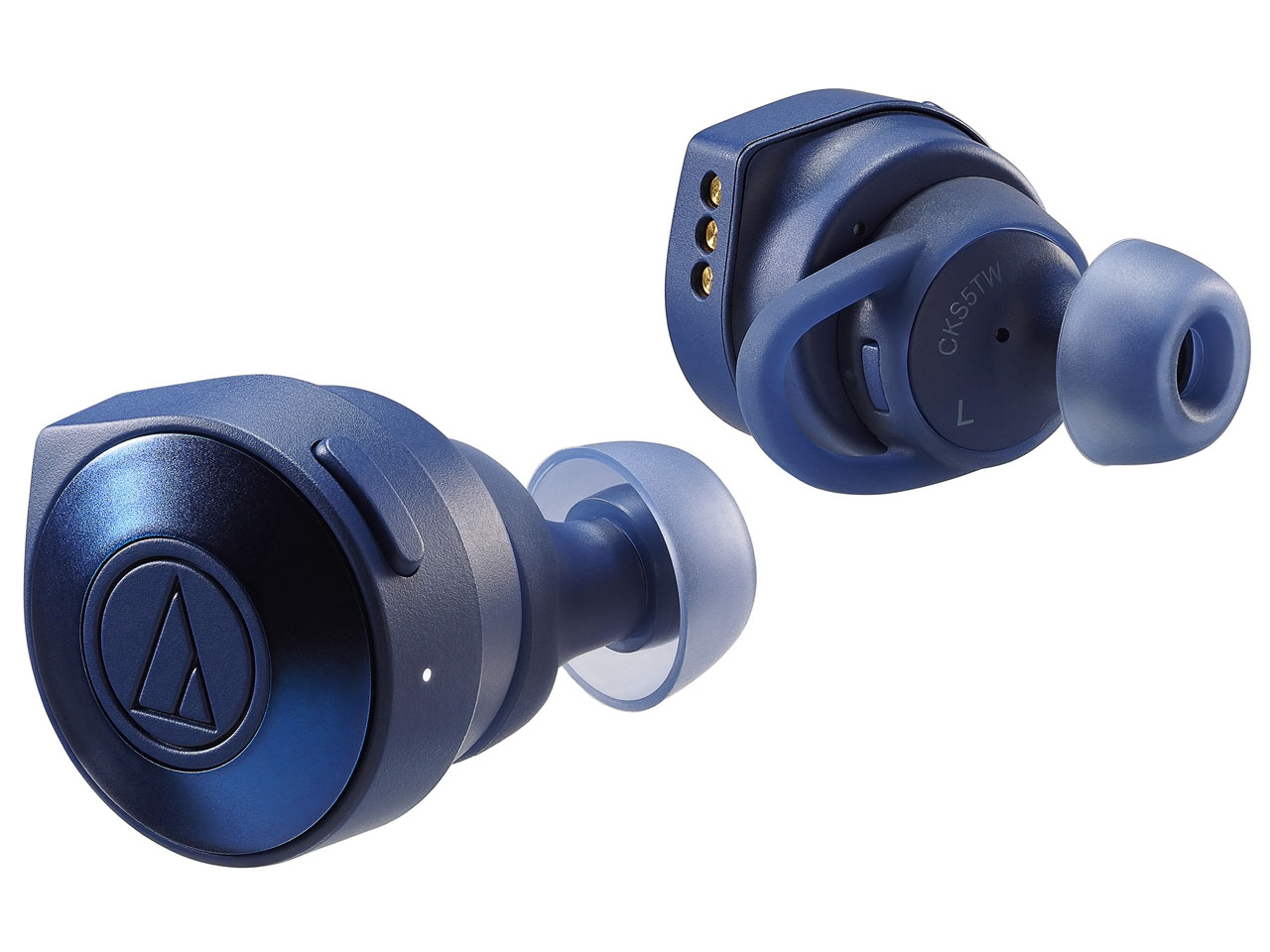 audio-technica 完全ワイヤレスイヤホン SOLID BASS ATH-CKS5TW BL [ブルー] 即納OK