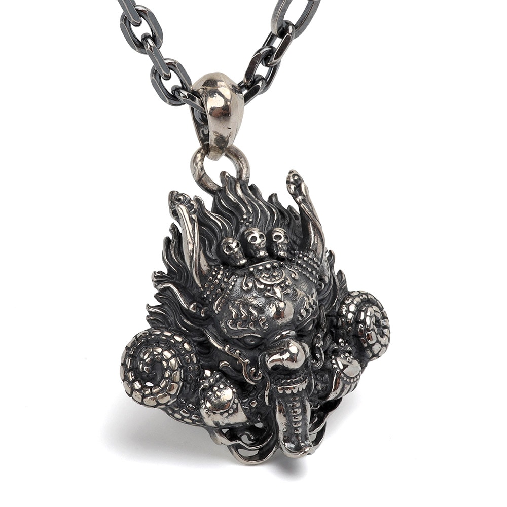 シルバー925 ドラゴンヘッドネックレス [ns238-cs030-3mm-50cm]