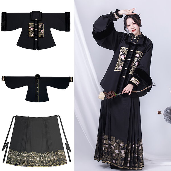 Qoo10] 改良漢服セット 秋冬 チャイナ風セットア