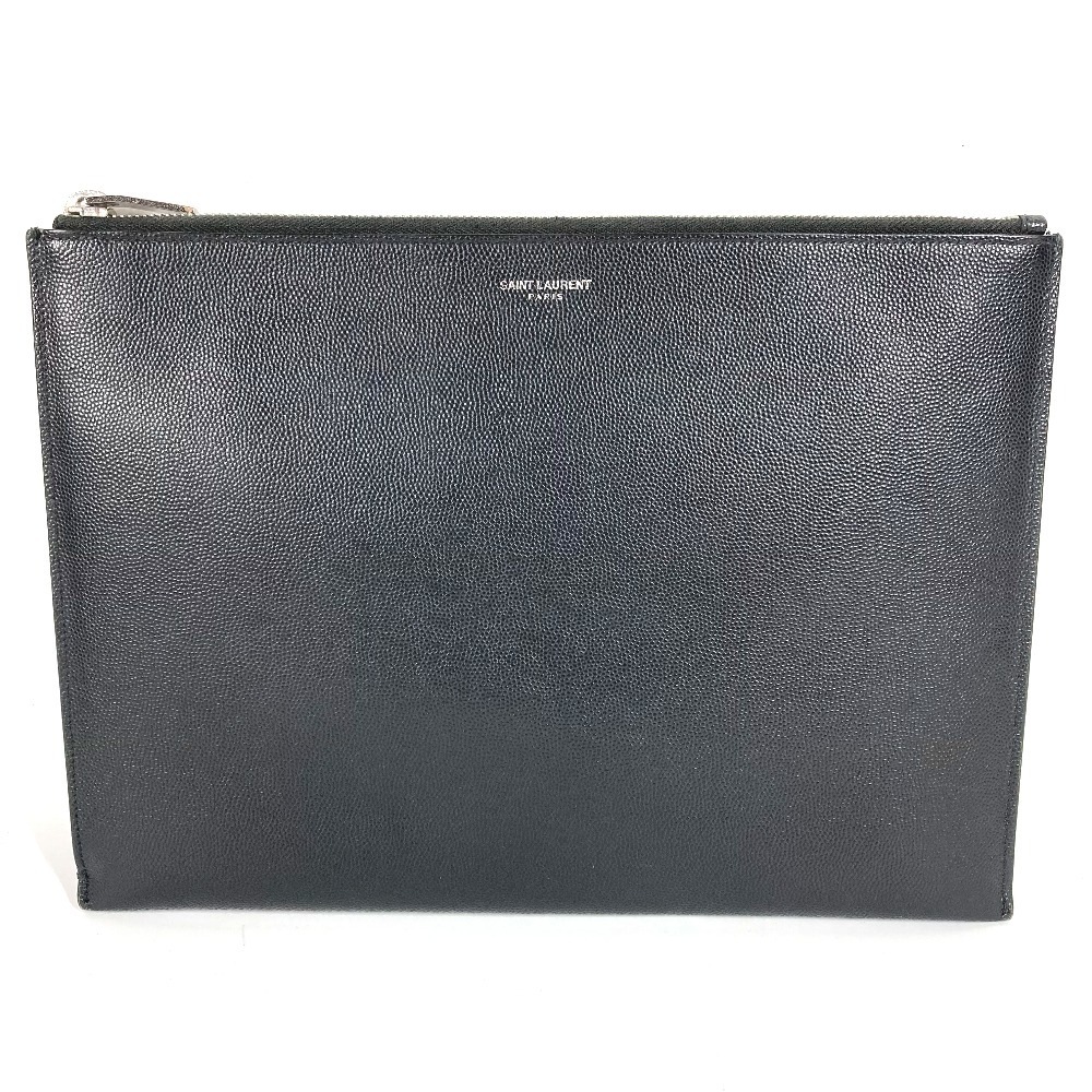 Saint Laurent サンローラン クラッチバッグ 397294 ロゴ カバン ポーチ セカンドバッグ レザー ブラック
