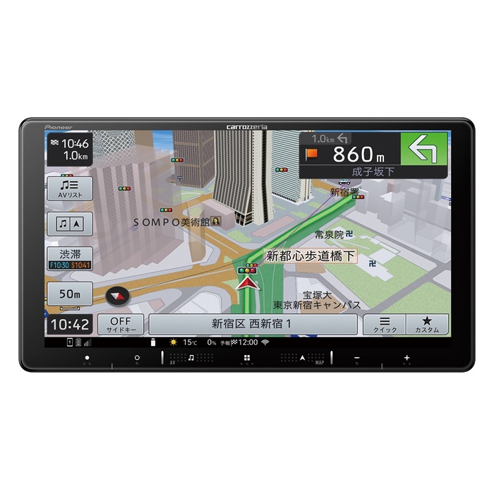 カーナビ 楽ナビ 9V型HD ラージサイズ AV一体型 メモリーナビ AVIC-RQ720