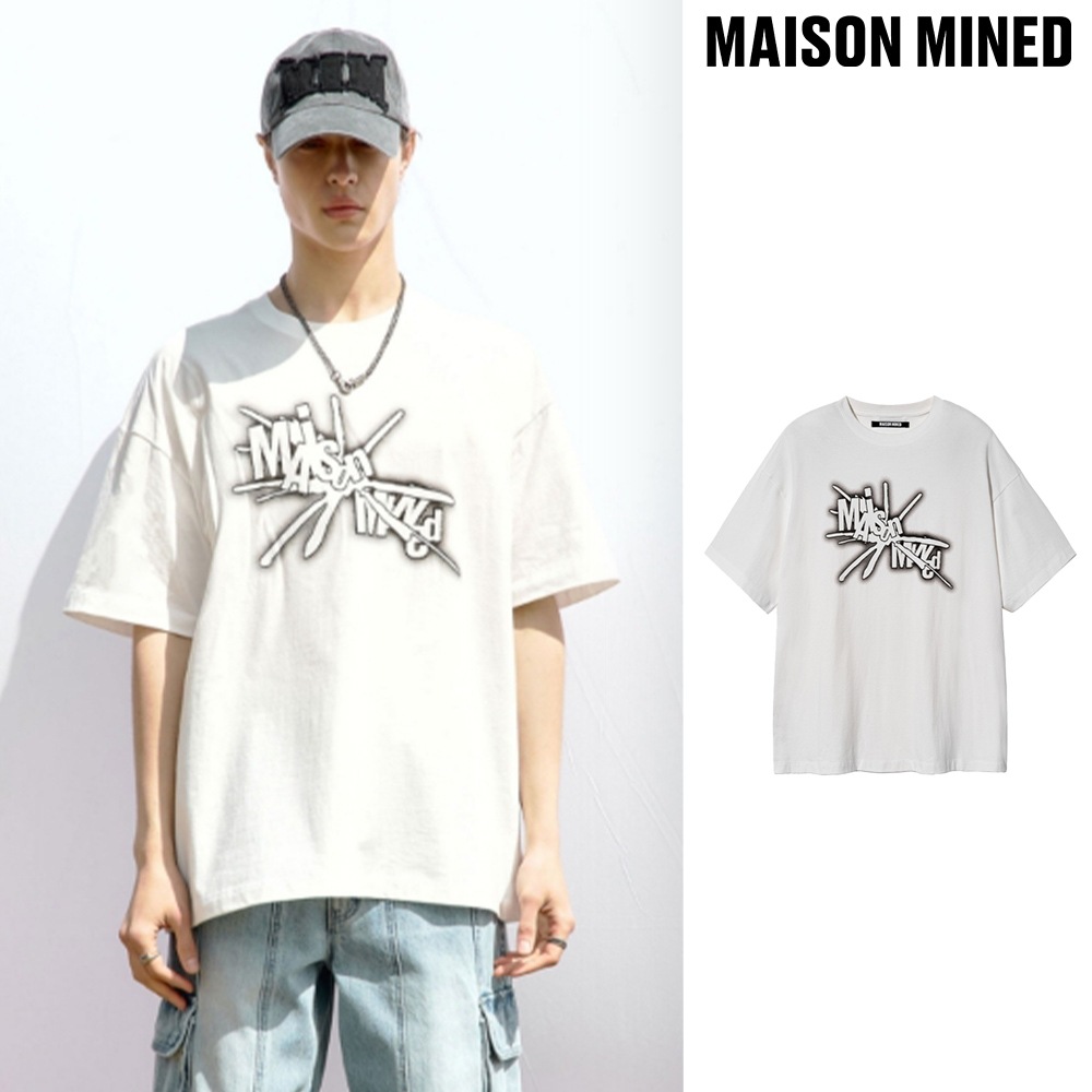 【MAISON MINED】 GLARE HALF T