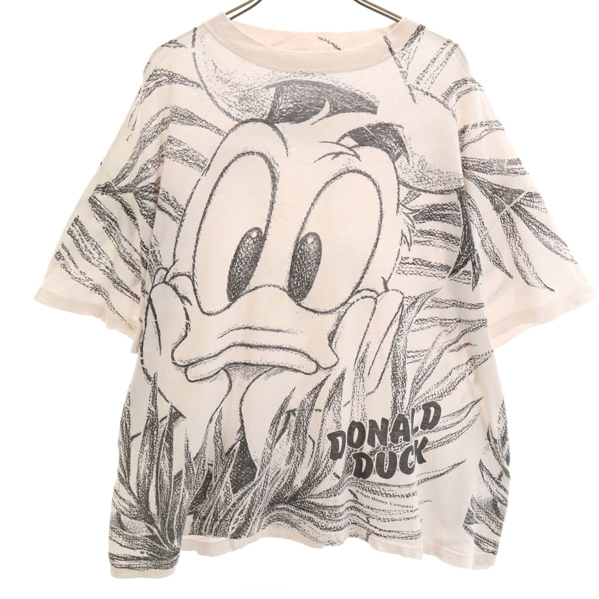 Mickey Family ミッキーファミリー 90s オールド ドナルドダック 半袖 Tシャツ ホワイト メンズ 古着