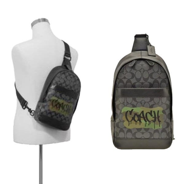 Coach CHARLES PACK IN SIGNATURE CANVAS WITH top GRAFFITI