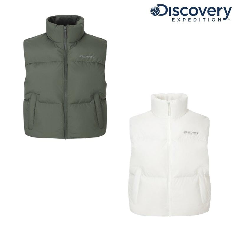 女性オリーブクロップダウンパディングベスト DWDV91056