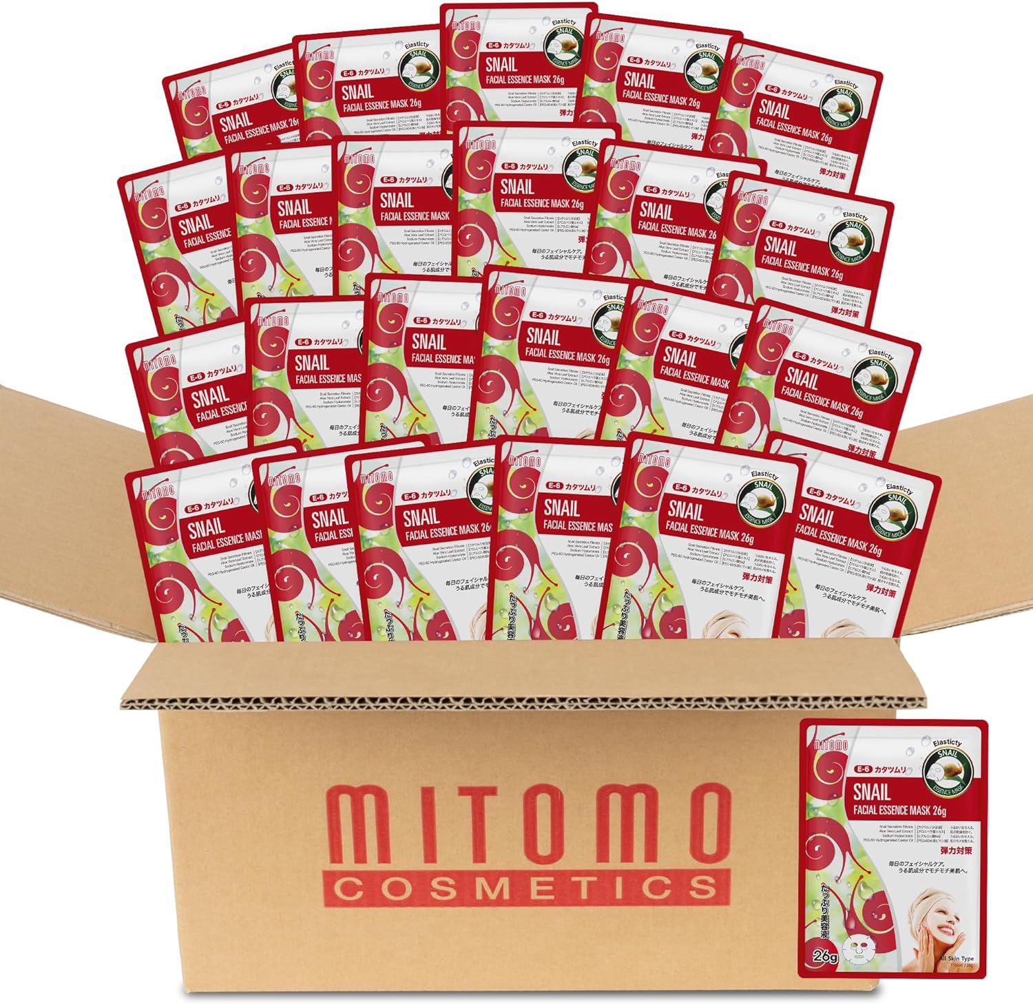 日本製 カタツムリ 美容シートマスク/800枚x1セット＝800枚/美容液/スキンケア 潤いマスクパック[MTSS00516-E-6x080]