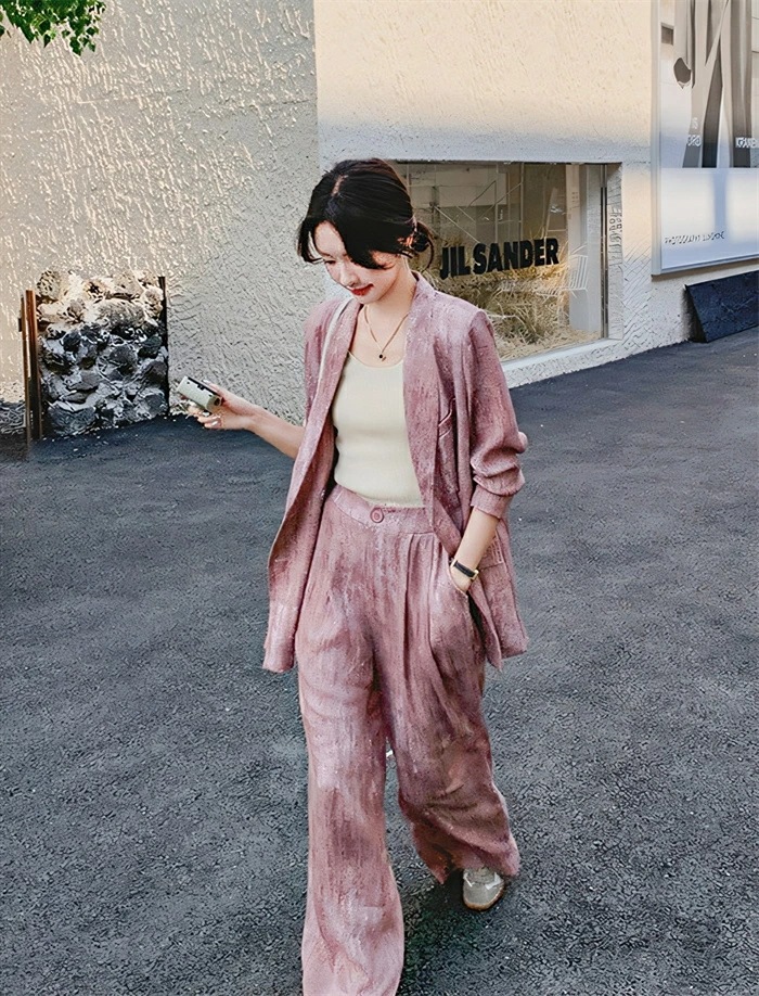 セットアップ パンツスーツ レディース 春秋 2点セット ビジネススーツ オフィス フォーマルスーツ カジュアル スーツ フォーマル カジュアルスーツ ジャケット ワイドパンツ ゆったり 入学式 入園