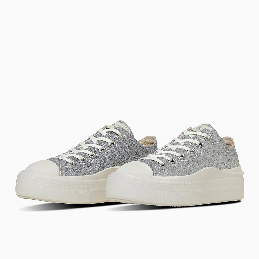 オールスター ローカット 厚底スニーカー 軽量 リサイクル レディース ジュニア プラットフォーム 黒 ブラック シルバー グリッター ラメ キラキラ 映え 靴 LIGHT PLTS 2 GT OX