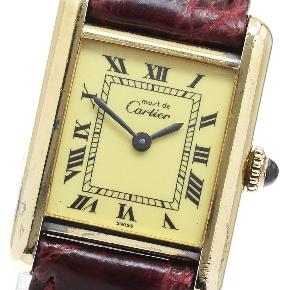 カルティエ CARTIER マストタンク 手巻き レディース 箱・保証書付き_930143【中古】