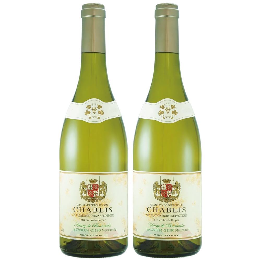 アンリ・ド・ブルソー シャブリ 2023 2本セット 750ml / フランス 辛口 白ワイン Henry de Boursaulx Chablis