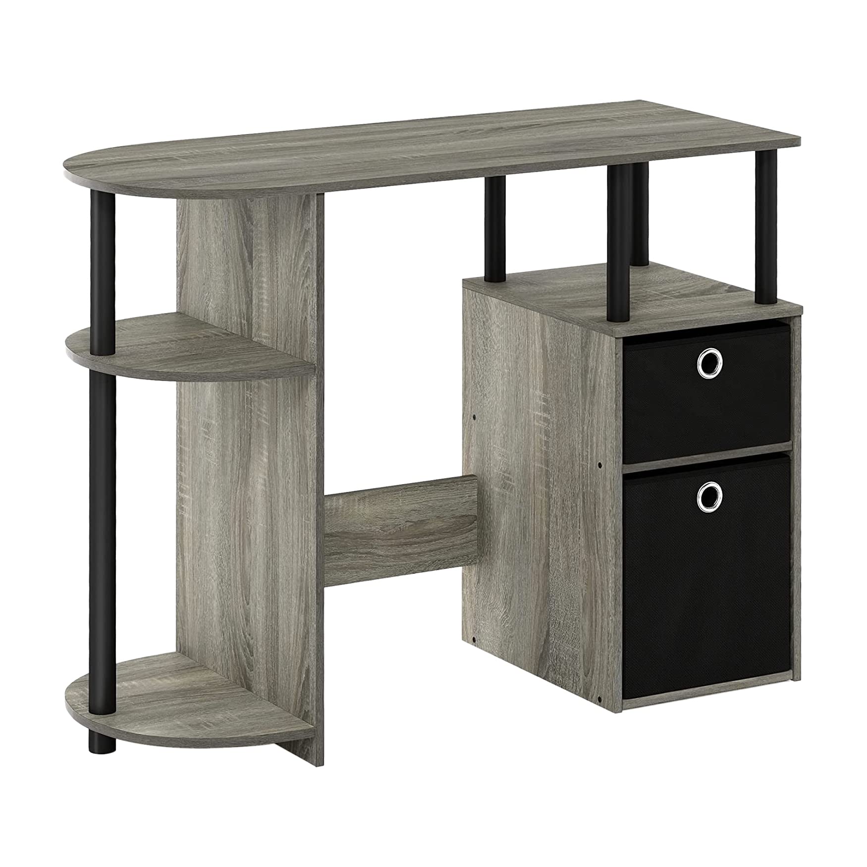 フリノ ジャヤ パソコンデスク フレンチオークグレー/ブラック 39.62×97.5×72.39cm シンプルデザイン 引出しボックス付き【日本正規輸入品】 63931