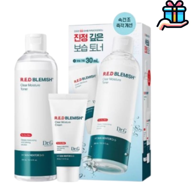 [新品発売] NEW レッド ブレミッシュ クリア モイスチャー トナーセット (本品 300ml+クリーム30ml) 鎮静 保湿 夏 乾燥肌 韓国人気 敏感肌 韓国コスメ