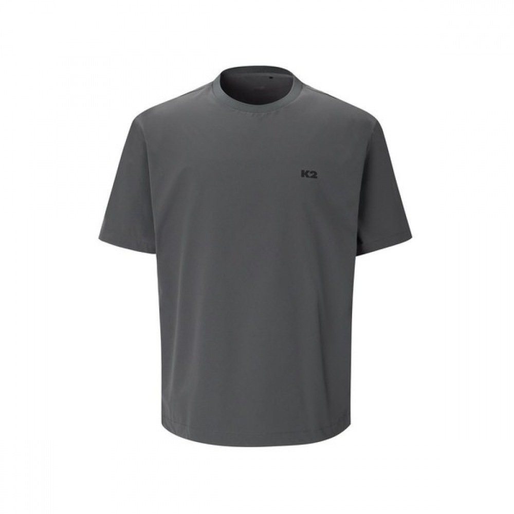 (K2) デイリーショートスリーブウーブンラウンド Tシャツ_GMM25287JX