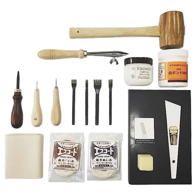 10cube Leathermart レザークラフト 工具セット 18点コンプリートキット 【日本製