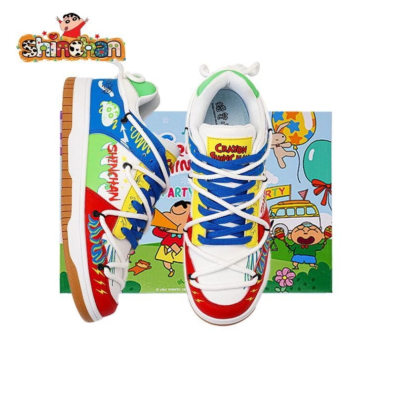 [限時優惠/最新デザイン]クレヨンしんちゃんの旗艦靴夏のファッションには落書きや耐摩耗性のある青少年の板靴があります