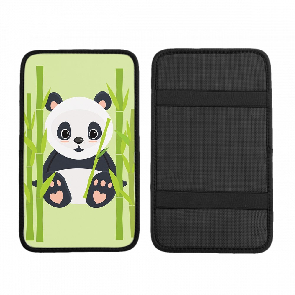 車の手すりボックスクッション パンダ-竹の木 ほこりや傷から耐久性と通気性