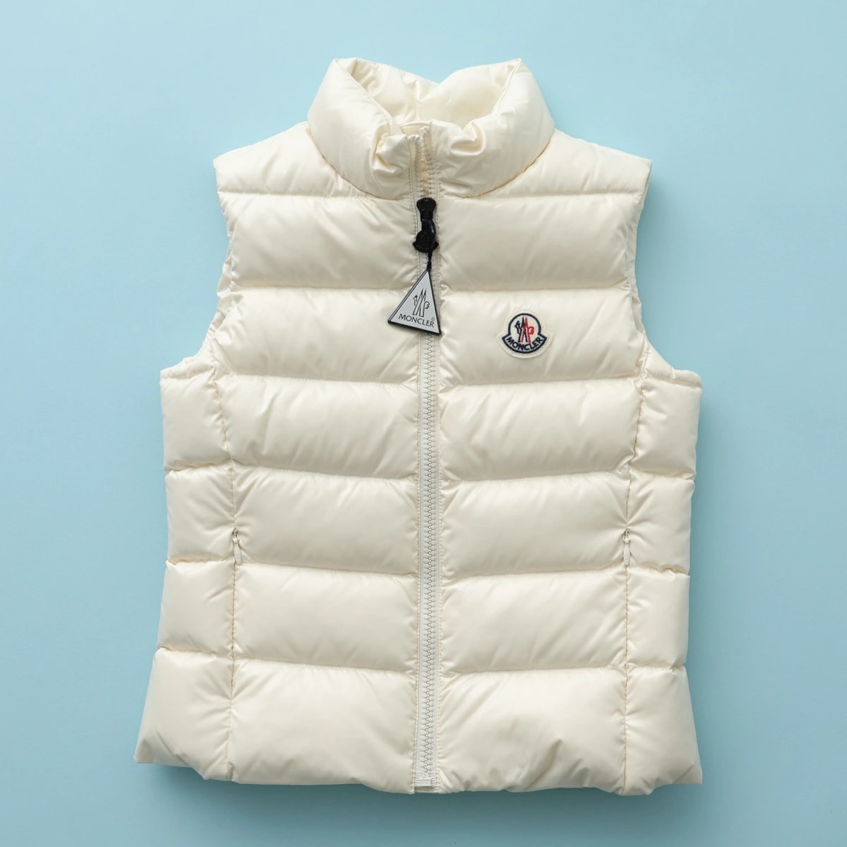 MONCLER KIDS モンクレール キッズ ダウンベスト GHANY ガー二ー 1A52810 68950 ガールズ ナイロン ハイネック アイコンパッチ 070