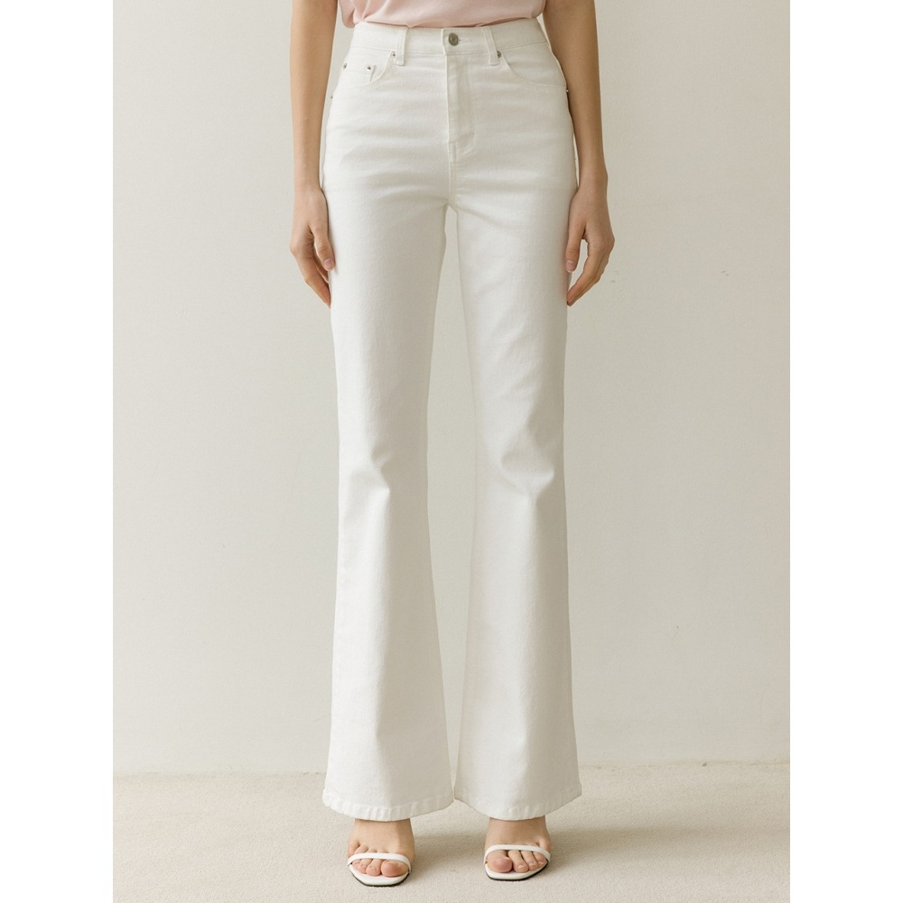 REORG ドロースリムデニムパンツホワイト