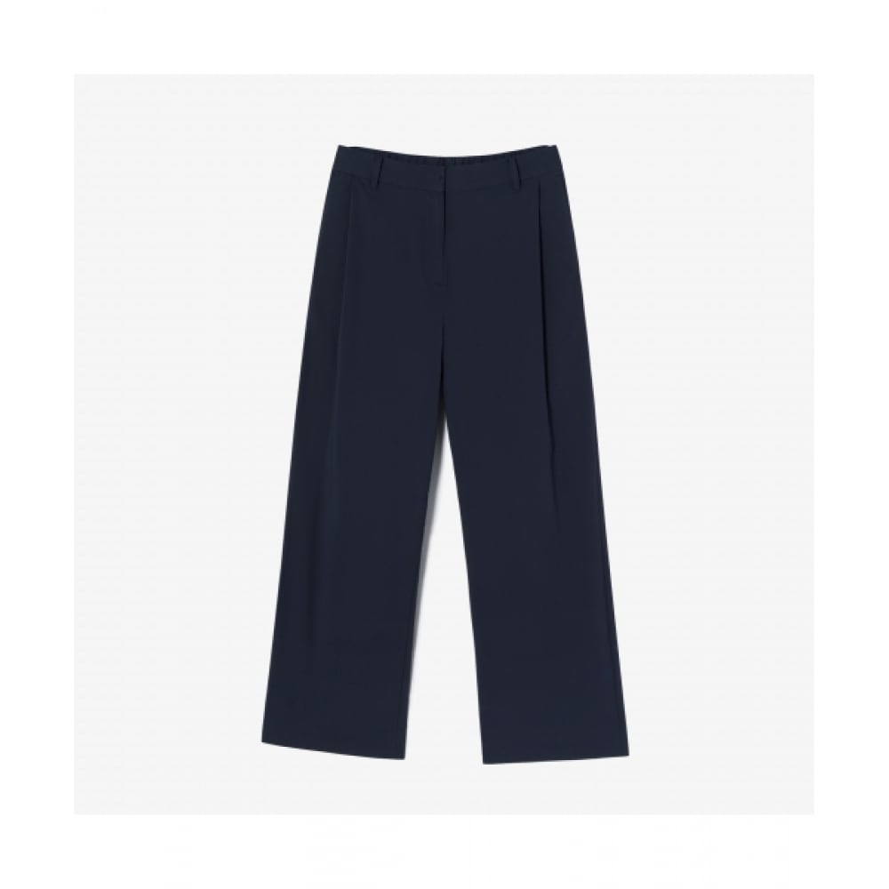 LACOSTE レディース サマー タックパンツ [ダークネイビー]