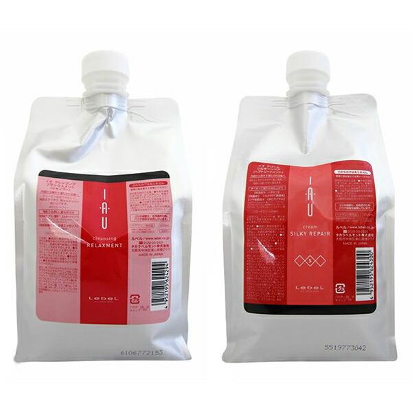 イオ クレンジング リラックスメント 1000ml シャンプー 詰替え用 & クリーム シルキーリペア トリートメント 1000ml 詰替え用 セット