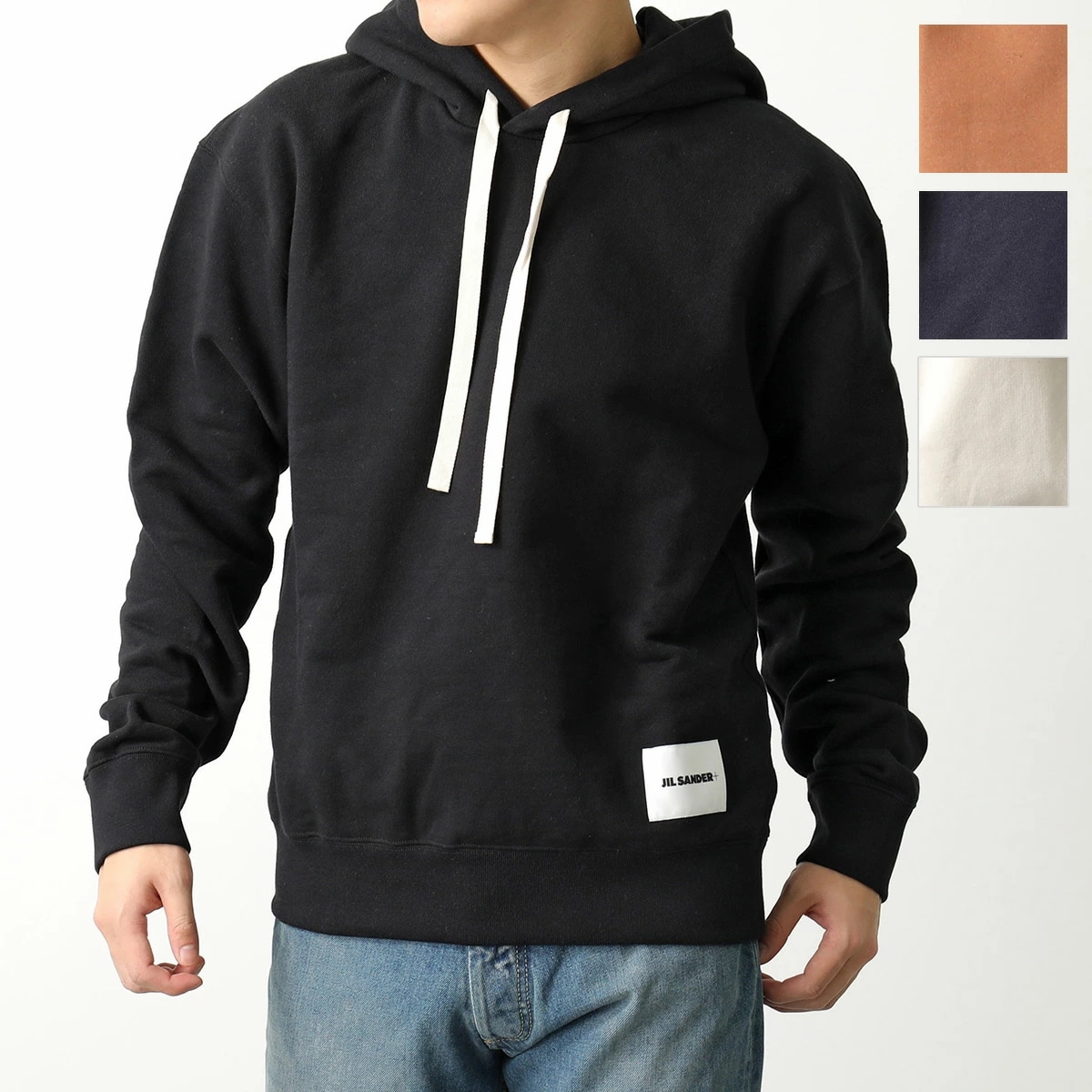 JIL SANDER+ ジルサンダー プラス パーカー J47GU0105 J20039 J20010 メンズ スウェット プルオーバー 長袖 ロゴパッチ セットアップ可能 カラー4色
