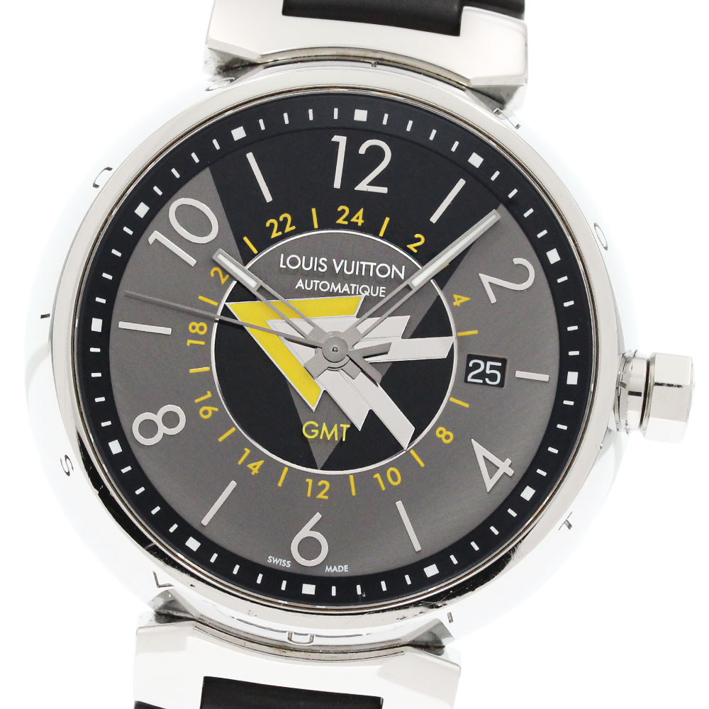 ルイ・ヴィトン LOUIS VUITTON Q1D31 タンブール GMT デイト 自動巻き メンズ _849179【中古】