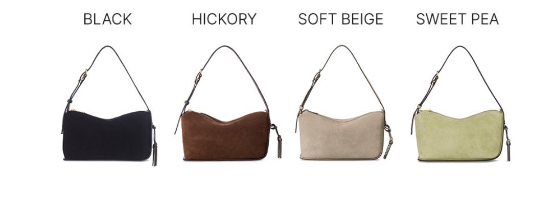 【JOY GRYSON】 25FW CRESCENT SHOULDER BAG SUEDE : 4COLORS