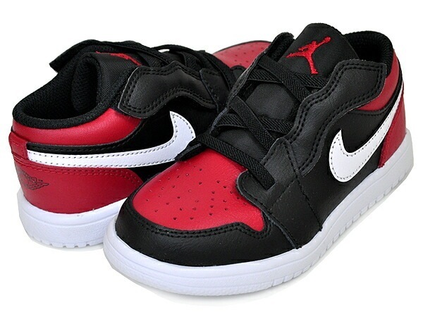 ジョーダン 1 ロー トドラー キッズ シューズ スニーカー AJ1 子供靴 ベルクロ ブラック ジムレッド ホワイト