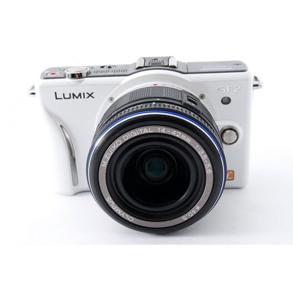【中古】パナソニック Panasonic DMC-GF2 ホワイトレンズセット 美品 手軽でも高機能 SDカード付き