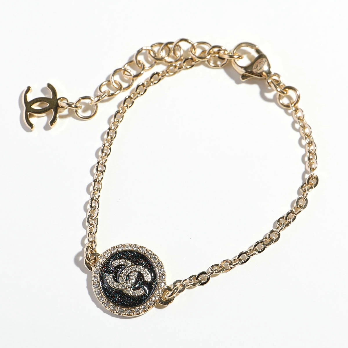 CHANEL シャネル ブレスレット ABG397 B21903 レディース ココマーク CCマーク ラインストーン アクセサリー U3573
