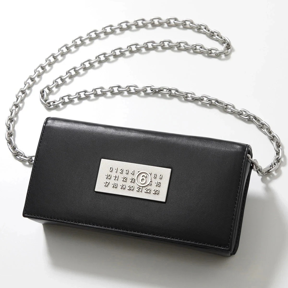 MM6 エムエムシックス メゾンマルジェラ ショルダーバッグ SB5ZI0014 P7258 メンズ Numeric チェーンウォレット レザー ロゴ 鞄 T8