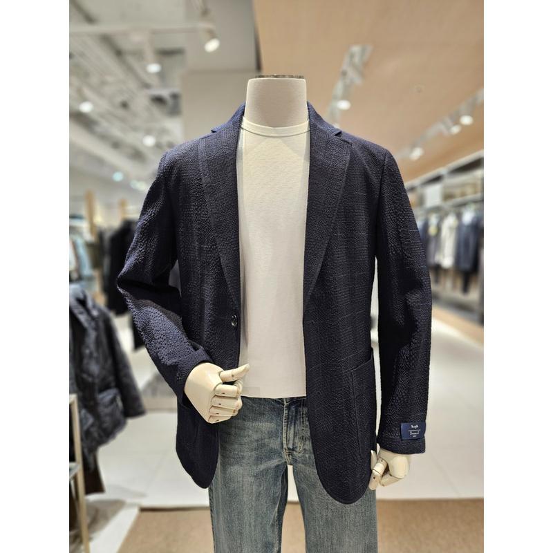 [坡州店] AND Z() ネイビーカラー イタリア MARZOTTO ソリッドジャケット (BZG2KG1701)