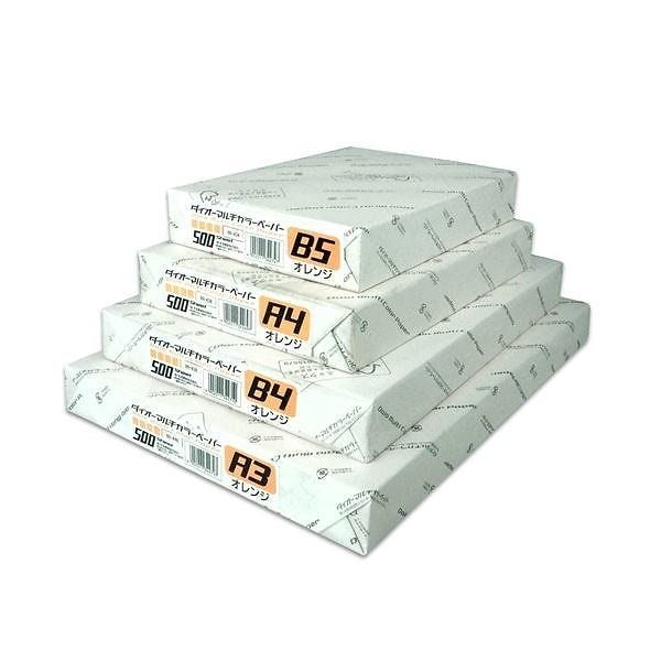 （まとめ）大王製紙 マルチカラー紙 CW-630C B4オレンジ500枚[x5セット]