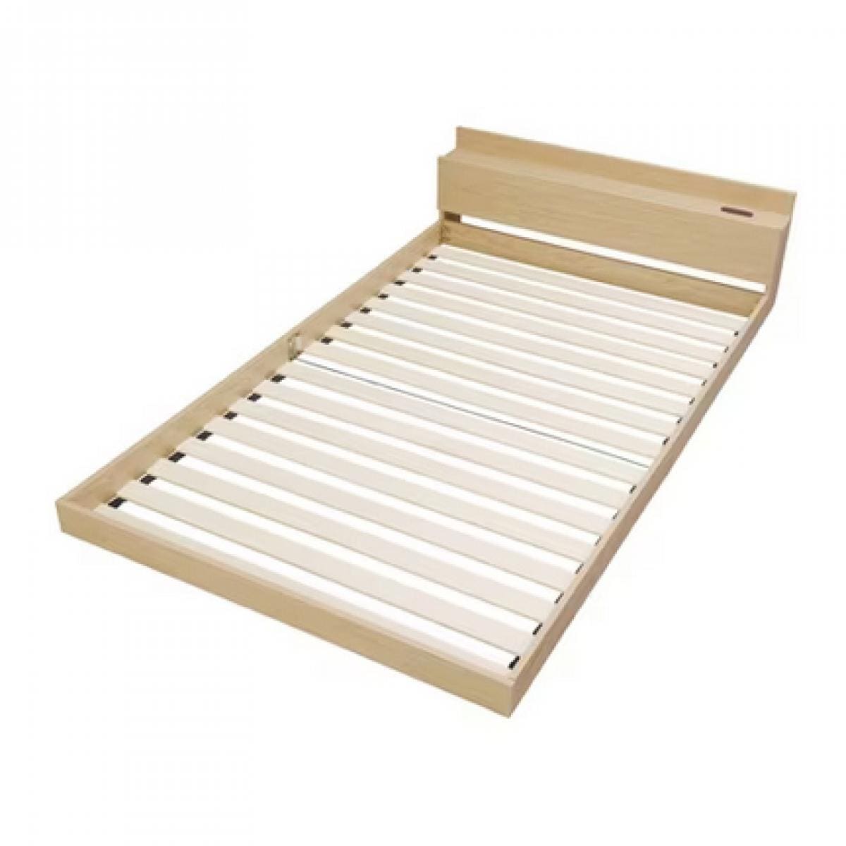 【I】アイリスオーヤマ フロアベッド セミダブル FBM-SD ナチュラル　ローベッド 2口コンセント すのこ【お客様組立】【代引き不可】 12,432円