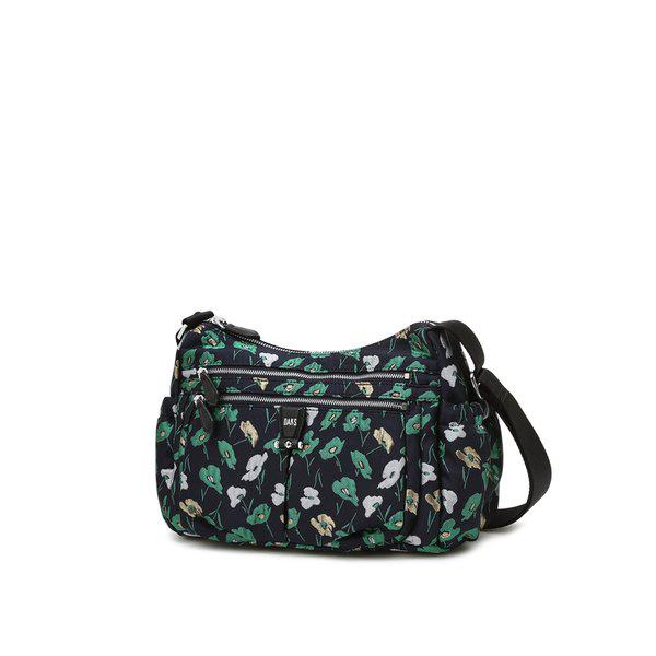 [26SS] [CHELSEA] グリーンフラワーパターン生地クロスバッグ DCBA6E511E3