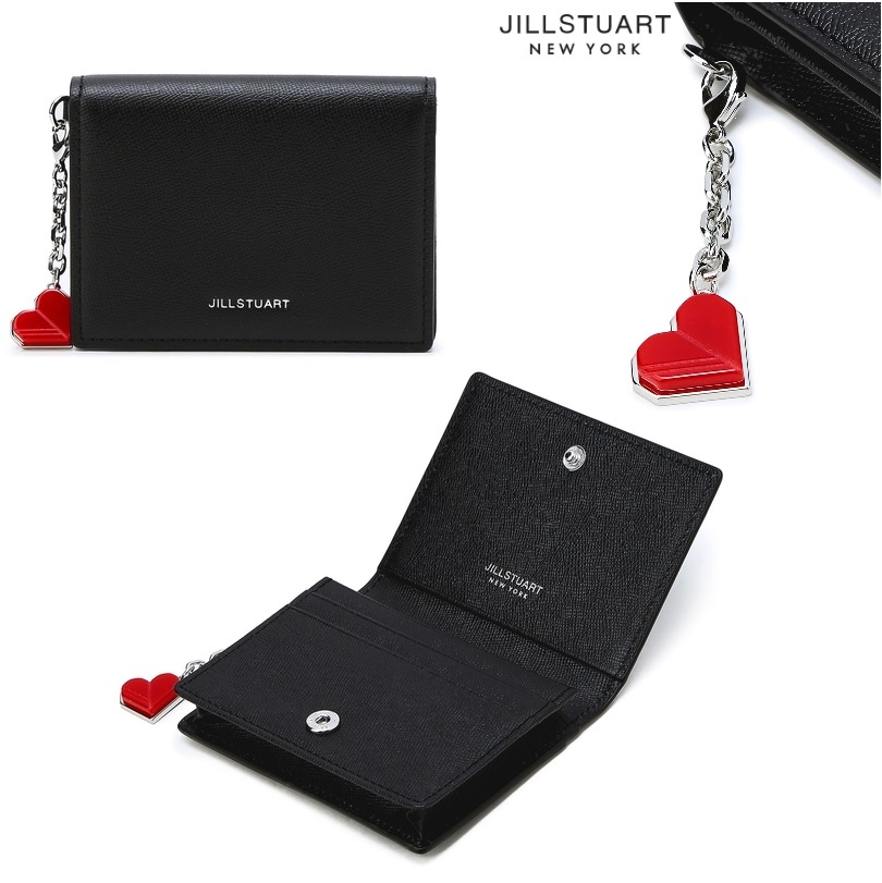 [23SS] Black logo decorated cowhide business card wallet 新商品 韓国人気 韓国ファッション 女性財布 半財布 コイン財布