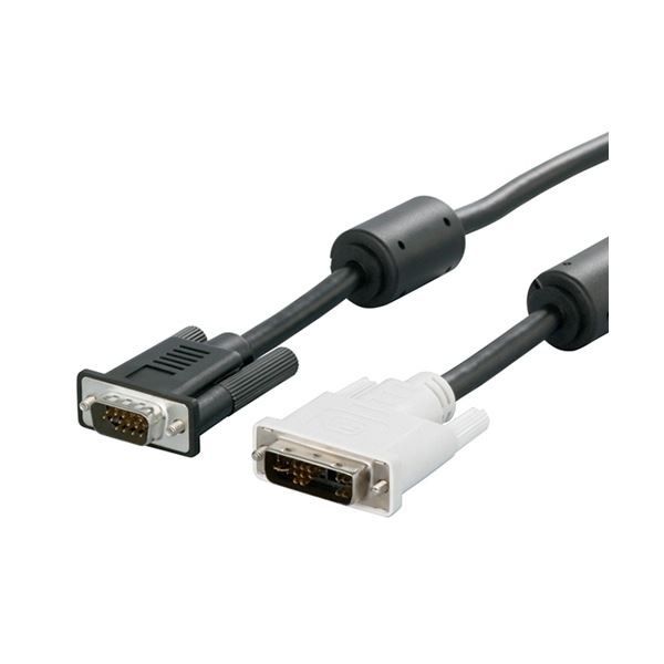 (まとめ) バッファロー ディスプレイケーブル (DVI-I29pin)オス-(ミニD-Sub15pin)オス 3.0m BSDCDA30 1本 5セット