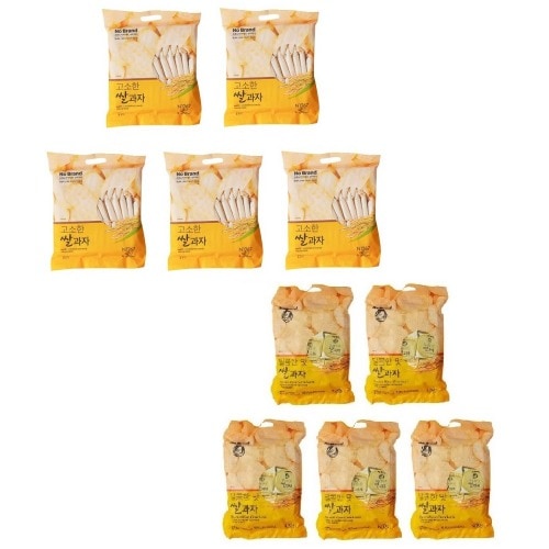 ノーブランドの香ばしい米菓子270g×5個+甘い米菓子315g×5個