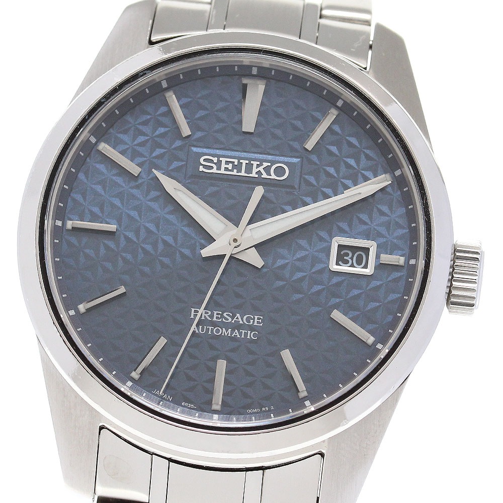 セイコー SEIKO SARX077/6R35-00V0 プレザージュ シャープエッジドシリーズ デイト 自動巻き メンズ 箱・保証書付き_841714【中古】