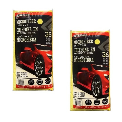 カークランドシグネチャー多目的タオル36枚×2パック大容量自動車自転車電子製品洗車洗浄