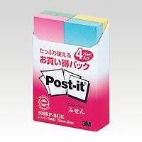 （まとめ買い）ポストイット お買得パック 500RP-BGK 00040961 [x10]