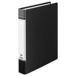 （まとめ） TANOSEE Dリングファイル（貼り表紙） A4タテ 2穴 320枚収容 背幅50mm 黒 1冊 15セット