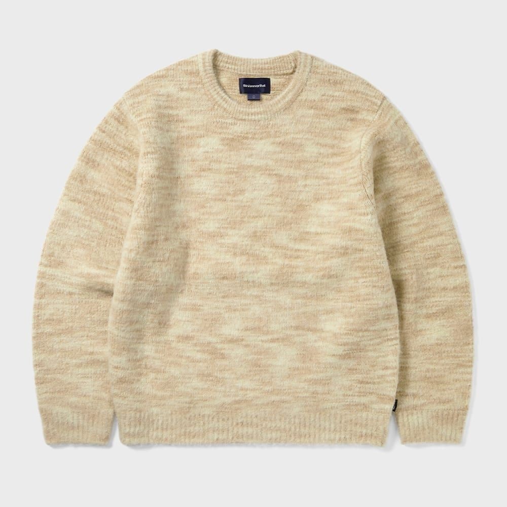 ディス・イス・ネヴァー・ザット・スタティック・ニットセーターベージュ