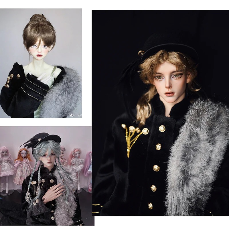 BJDドール用衣装 毛皮コート レトロドール服 70cm級/SD17/SDサイズ球体関節人形用