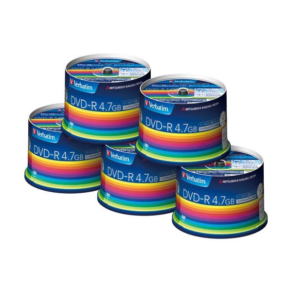 （まとめ）バーベイタム データ用DVD-R4.7GB 1-16倍速 スピンドルケース DHR47JP50V3C 1箱（250枚:50枚5個）3セット