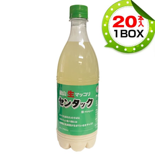【まとめ買いお得】 冷蔵 釜山 生濁マッコリ 1BOX=750mlｘ20本 PET 生マッコリ 韓国お酒 韓国食品