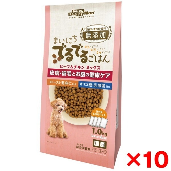 10個セット まいにちでるでるごはん 皮膚・被毛とお腹の健康ケア1kg メーカー直送