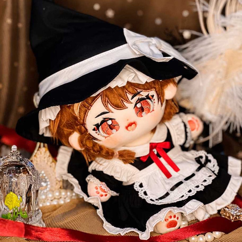 かわいいアニメのスターの公仔q版の小さい看護婦のぬいぐるみのおもちゃの長い毛は毛を揚げます