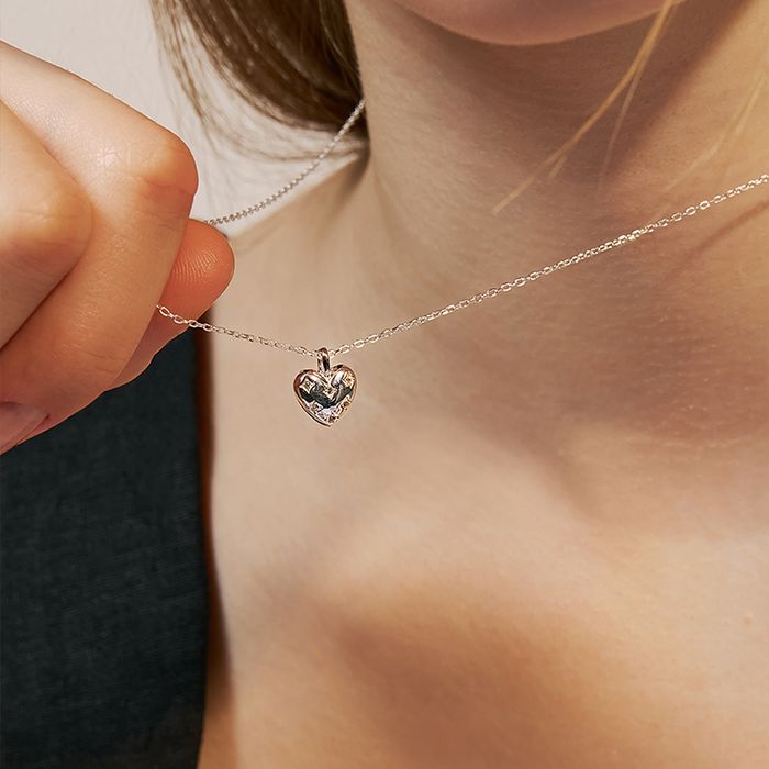 alice heart pendant necklace 2色 おしゃれ 韓国芸能人着用 韓国ファッション